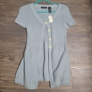 Womens Short Sleeve Coraline Knit Cardigan Babydoll Sweater Bella Swan Y2k